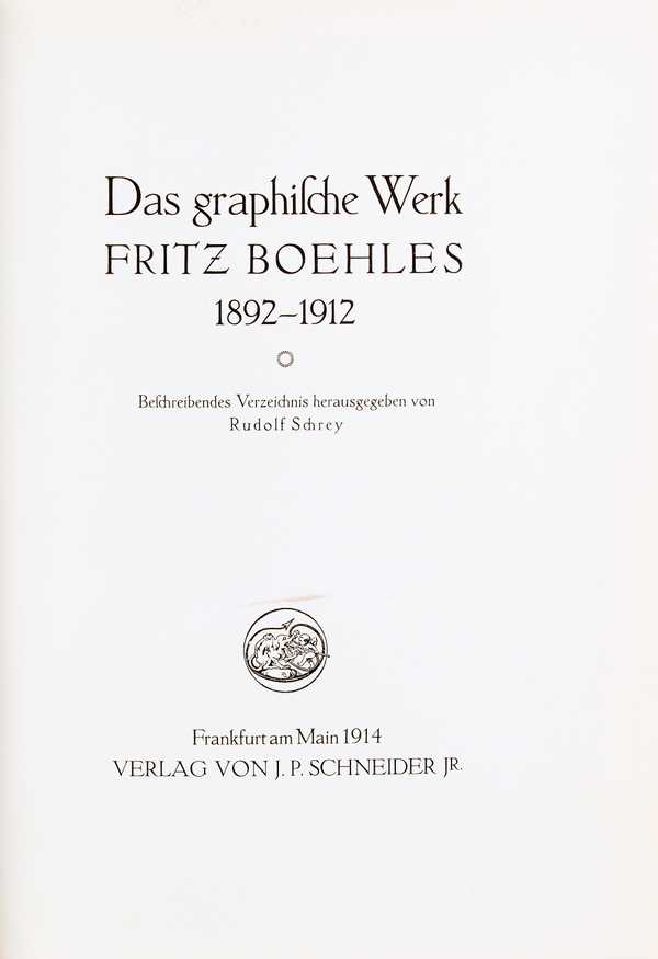 Ausstellung Fritz Boehle 1914 