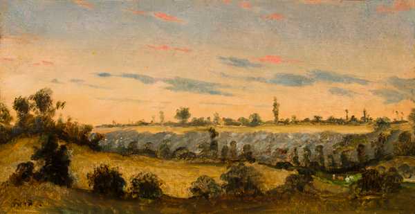 Paysage panoramique au coucher de soleil (Landscape Panorama at Sunset), 1831–1833 