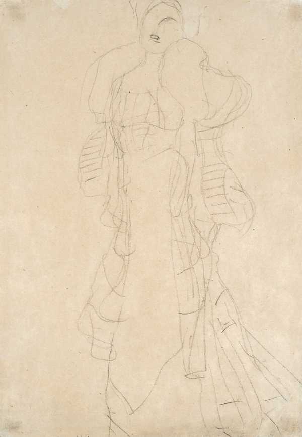Stehende nach links (Studie zu Porträt Hermine Gallia) (Standing Figure to Left [Study for a Portrait of Hermine Gallia]), 1903